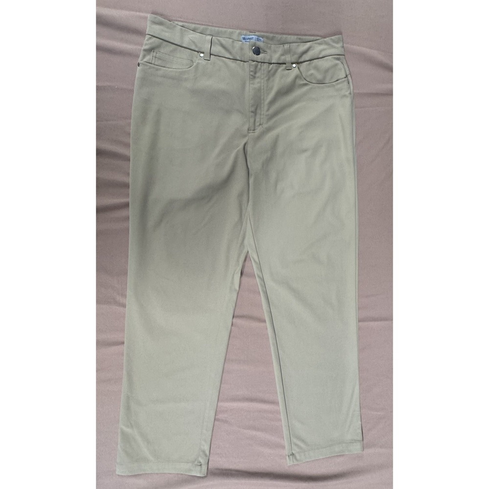 VRST Mens Performance Pants 34/30 Tan Stretch Athletic Golf Training Casual